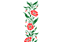 Bordure coquelicot - pochoirs avec jardin et fleurs sauvages