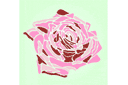 La rose - pochoirs avec jardin et fleurs sauvages
