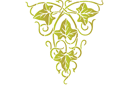 Lierre triangulaire - pochoirs avec feuilles et branches
