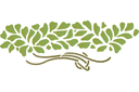 Motif vert - pochoirs avec feuilles et branches