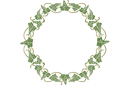 Opengewerkte klimop cirkel - sjablonen met bladeren en takken