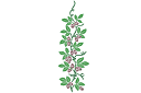 Hopplant - sjablonen met bladeren en takken