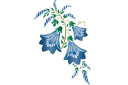 Motif fleurs cloche 129 - pochoirs avec jardin et fleurs sauvages