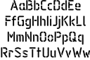 Lettertype GOST B - stencils met teksten en sets letters