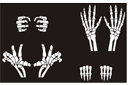 Skelet handen - enge en afschuwelijke stencils