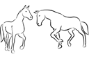 Twee paarden 4a - sjablonen met dieren