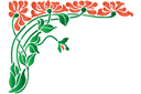 Chèvrefeuille du coin - pochoirs avec jardin et fleurs sauvages