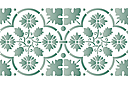 Fleurs médiévales - bordure - pochoirs pour bordures classiques
