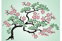Sakura 2 - pochoirs de style oriental