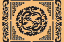 Motif dragon - pochoirs de style oriental