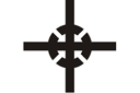 Le centre de gravité - pochoirs avec différents symboles