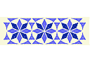 Mosaïque d'étoiles - pochoirs avec motifs carrés