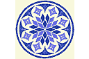 Ster cirkel - stencils met vierkante patronen