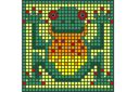 Grenouille heureuse (mosaïque) - pochoirs avec motifs carrés