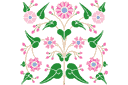 Bloem patroon - stencils met tuin- en veldbloemen