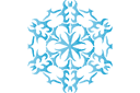 Sneeuwvlok XXII - sjablonen met sneeuw en vorst