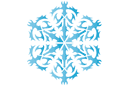 Sneeuwvlok XXIV - sjablonen met sneeuw en vorst