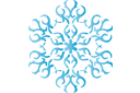 Sneeuwvlok XXV - sjablonen met sneeuw en vorst