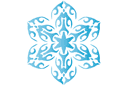 Sneeuwvlok XV - sjablonen met sneeuw en vorst