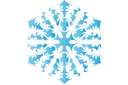 Sneeuwvlok XVI - sjablonen met sneeuw en vorst