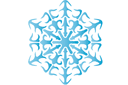 Sneeuwvlok XIX - sjablonen met sneeuw en vorst
