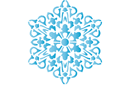 Sneeuwvlok XX - sjablonen met sneeuw en vorst