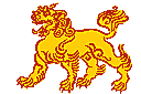 Lion de l'Est - pochoirs de style oriental