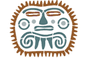 Masque Inca - pochoirs de l'amérique ancienne