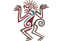 Dansende aap - stencils van het oude amerika