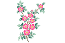 Rozenbottels kweken - stencils met tuin- en wilde rozen