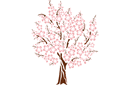 Sakura 3 - pochoirs avec arbres et buissons