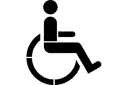 Handicapé - pochoirs avec différents symboles