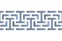 Large labyrinthe - pochoirs pour bordures avec motifs abstraits