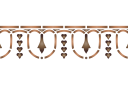 Middeleeuwse hangers - sjablonen met klassieke randen