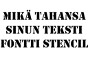 Stensil-lettertype - stencils met uw tekst