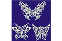 Vlindertattoo 02 - stencils met verschillende patronen