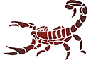 Scorpion - pochoirs avec des animaux