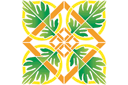 Middeleeuws patroon 1 - stencils met vierkante patronen