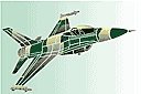 F-16 - stencils met auto's, boten, vliegtuigen