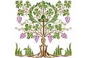 Druivenboom - stencils met bomen en struiken
