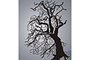 Winterboom - stencils met bomen en struiken
