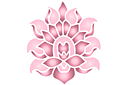 Fleur de lotus A - pochoirs avec jardin et fleurs sauvages