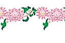 Branche avec chrysanthèmes B - pochoirs avec jardin et fleurs sauvages