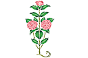 Rozenstruik 1 - stencils met tuin- en wilde rozen