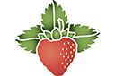 Aardbeienbes - stencils met fruit en bessen