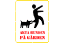 Pas op voor hond 03 - stencils met verschillende symbolen