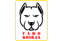 Pas op voor hond 04 - stencils met verschillende symbolen