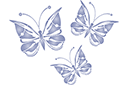 Drie vlinders 4 - stencils met vlinders en libellen
