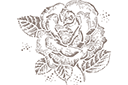 Grandes roses 79а - pochoirs avec jardin et roses sauvages