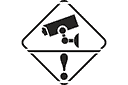 Videobewaking is bezig 1 - stencils met verschillende symbolen